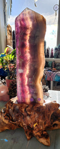 Massive Rainbow Fluorite Slice Tower