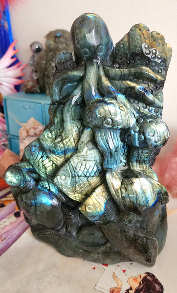 Under The Sea Labradorite Carving