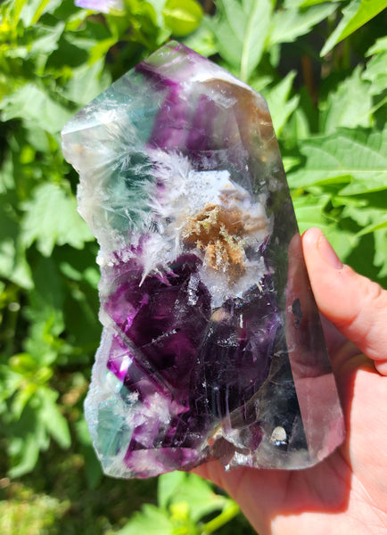 Rainbow Fluorite Raw Tower