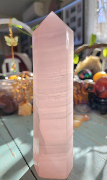 Pink Mangano Calcite Tower