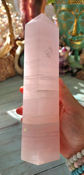 Pink Mangano Calcite Tower