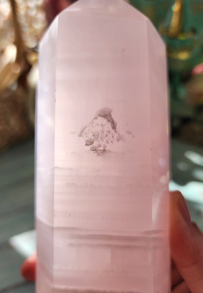 Pink Mangano Calcite Tower