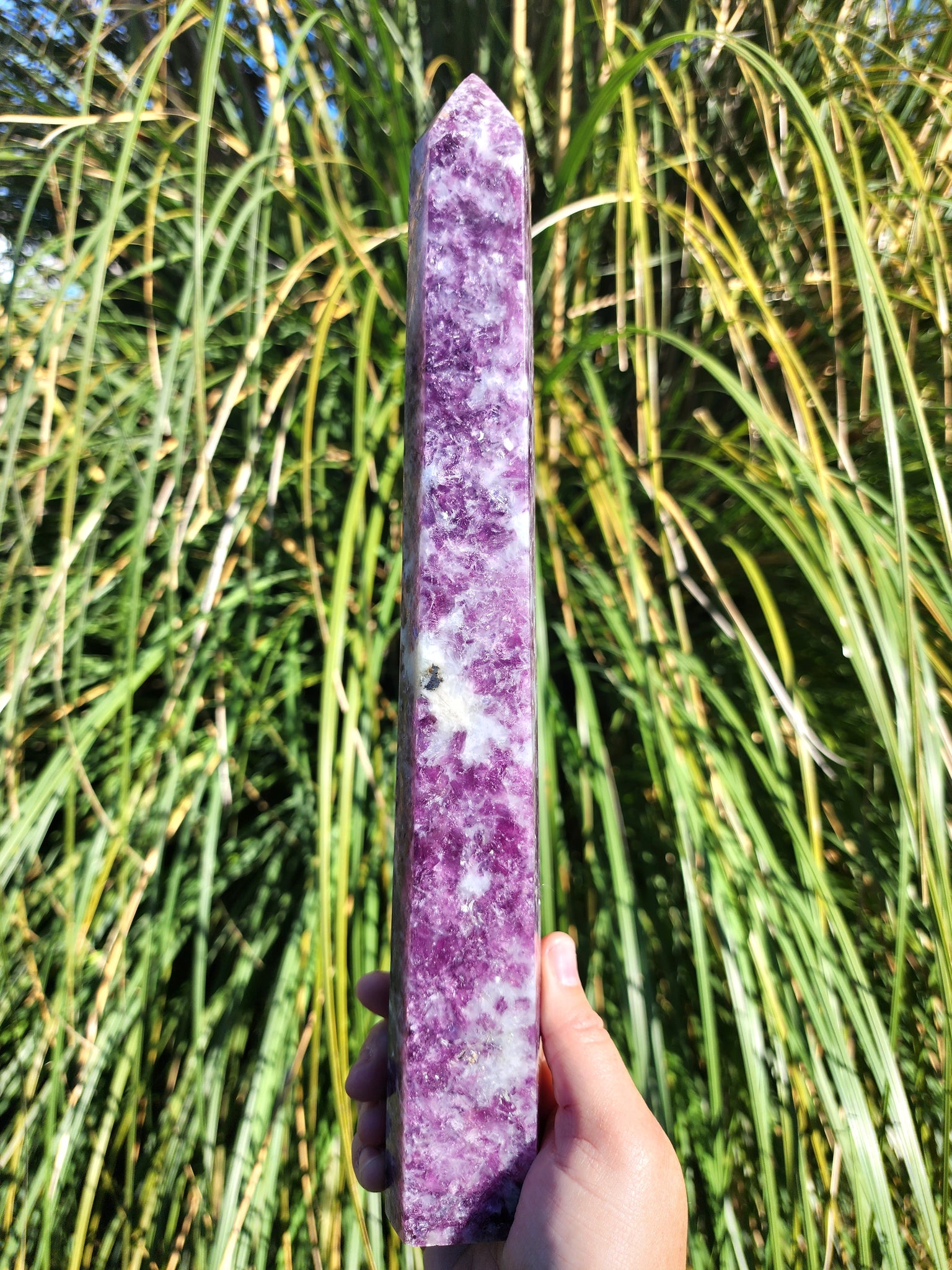 Sparkling Lepidolite Tower