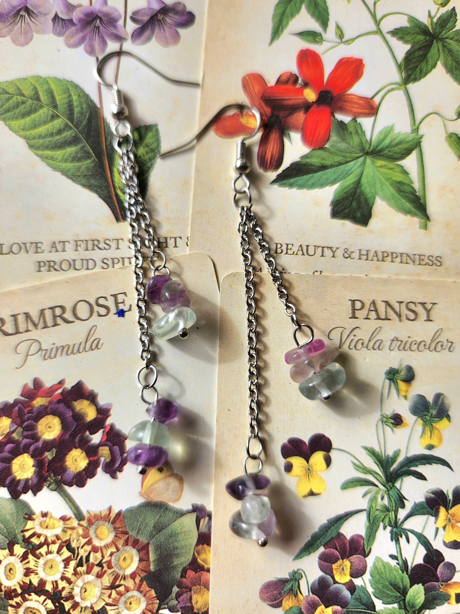 Fluorite Chip Earrings