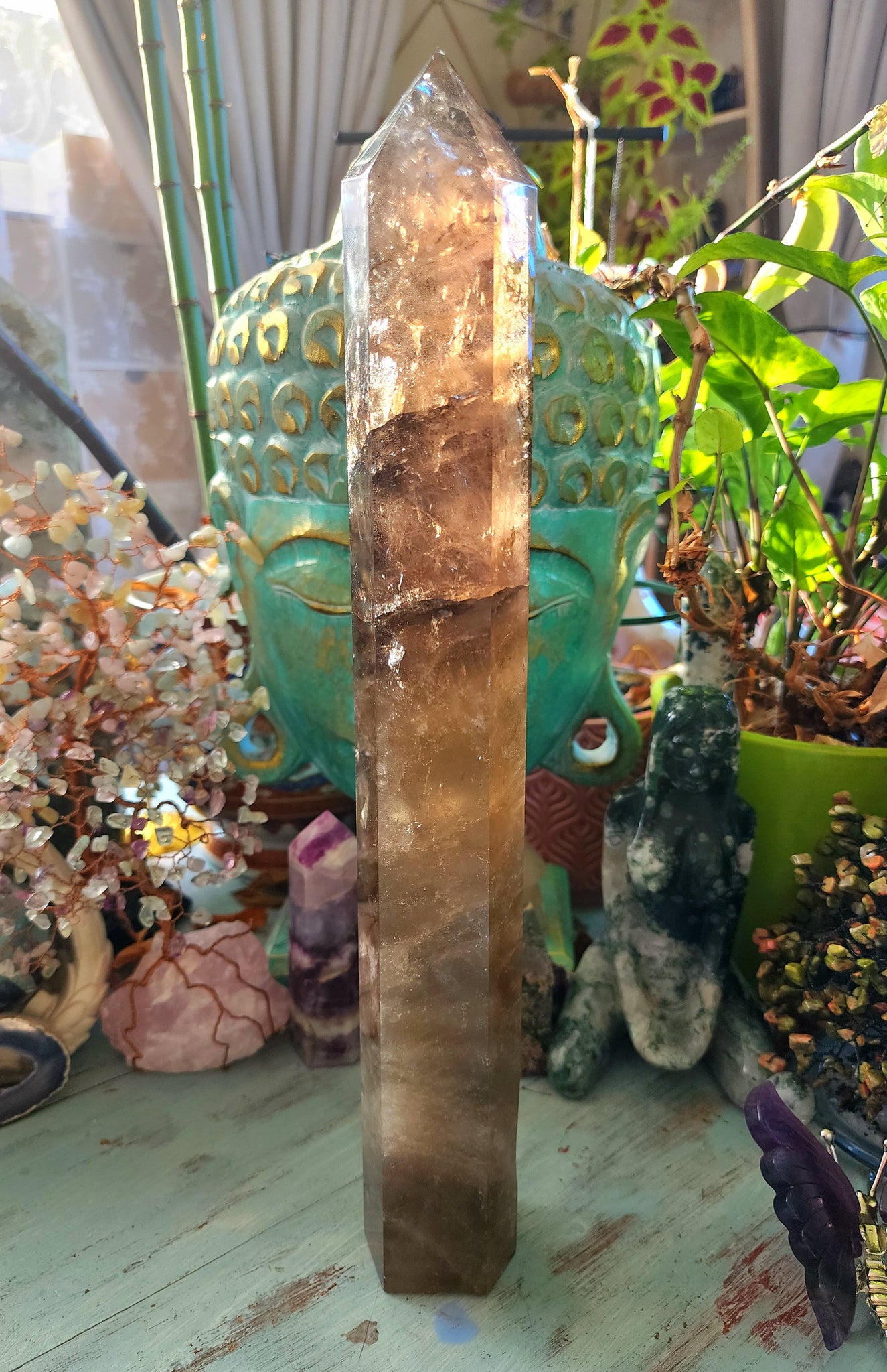 Large Smokey Quartz Tower
