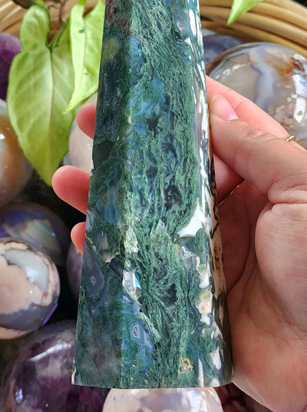 Moss Agate Obalisk