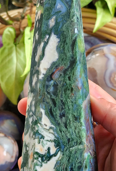 Moss Agate Obalisk