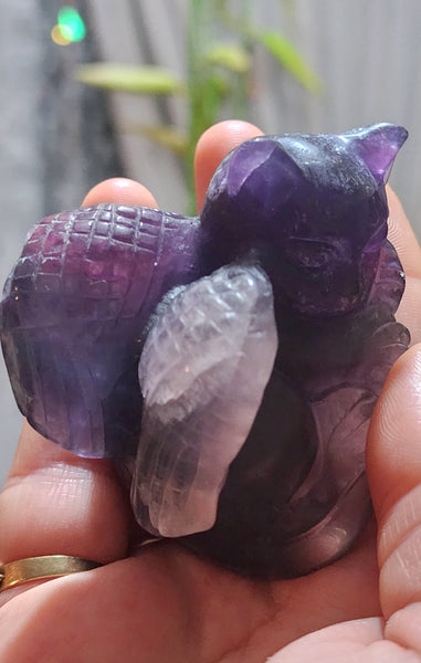 Rainbow Fluorite Angel Cat