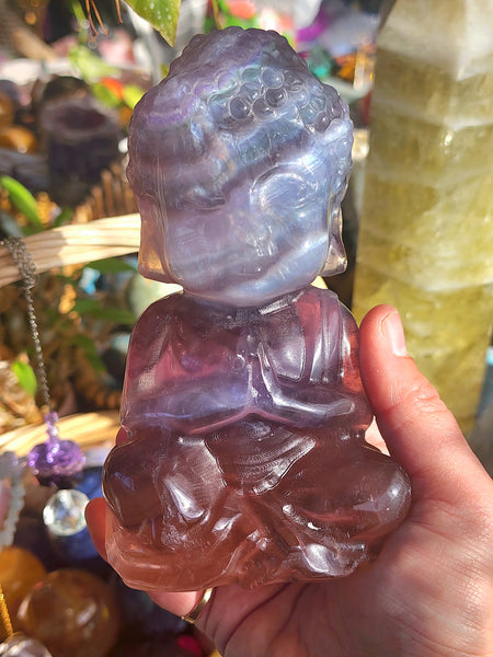 Rainbow Fluorite Buddha