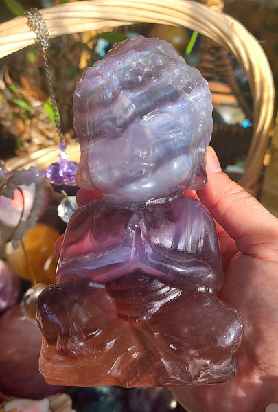 Rainbow Fluorite Buddha