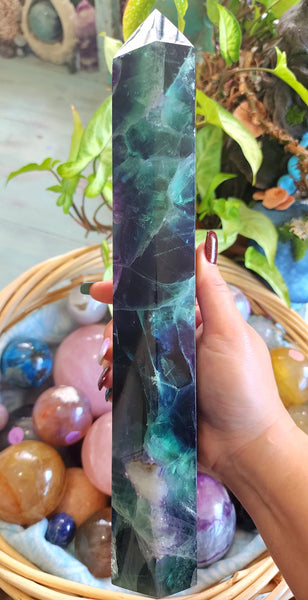 Huge Rainbow Fluorite Tower