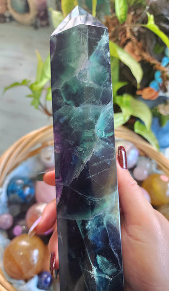 Huge Rainbow Fluorite Tower