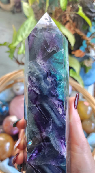 Huge Rainbow Fluorite Tower
