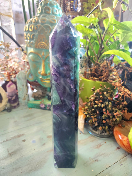 Huge Rainbow Fluorite Tower