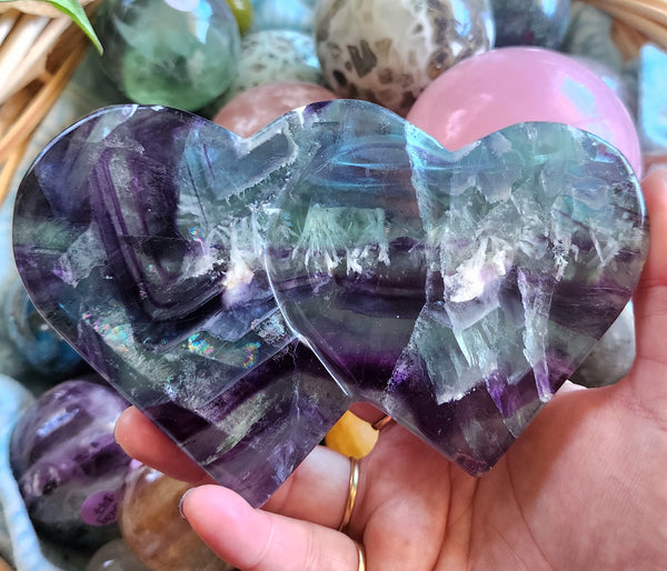 Fluorite Double Heart