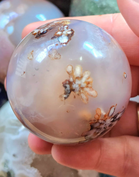 Holly Flower Agate Sphere