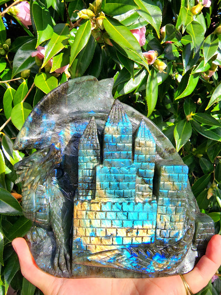 Huge Labradorite Dragon