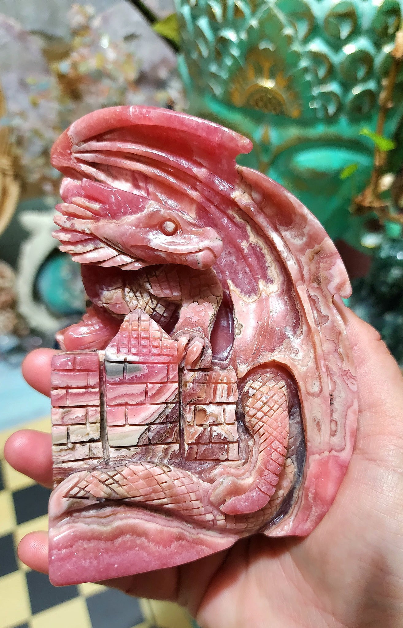 Rhodochrosite Dragon Castle