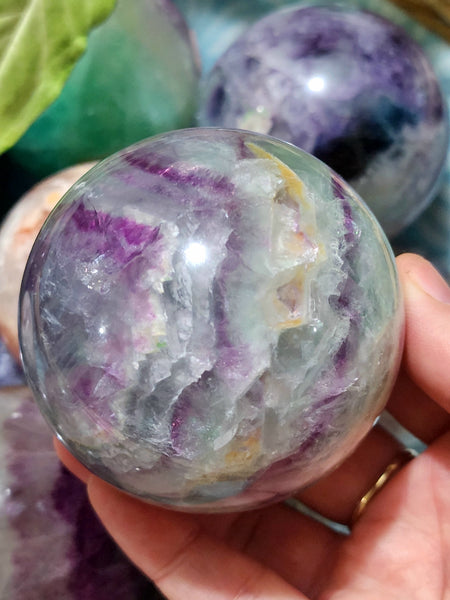 Rainbow Fluorite Sphere