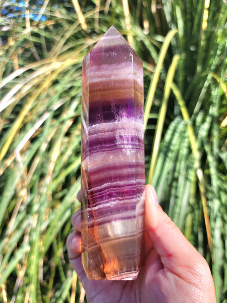 Banded Rainbow Fluorite Tower
