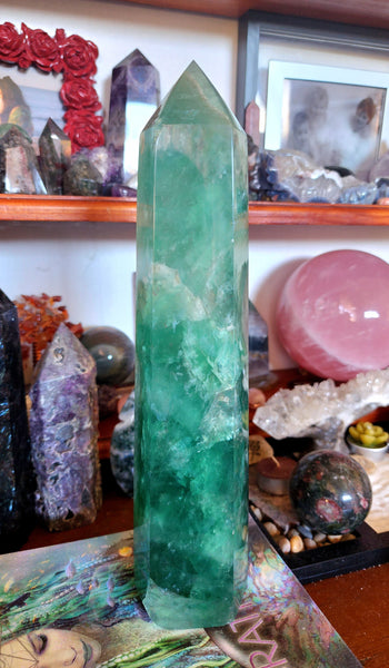Stunning Deep Green Fluorite Tower