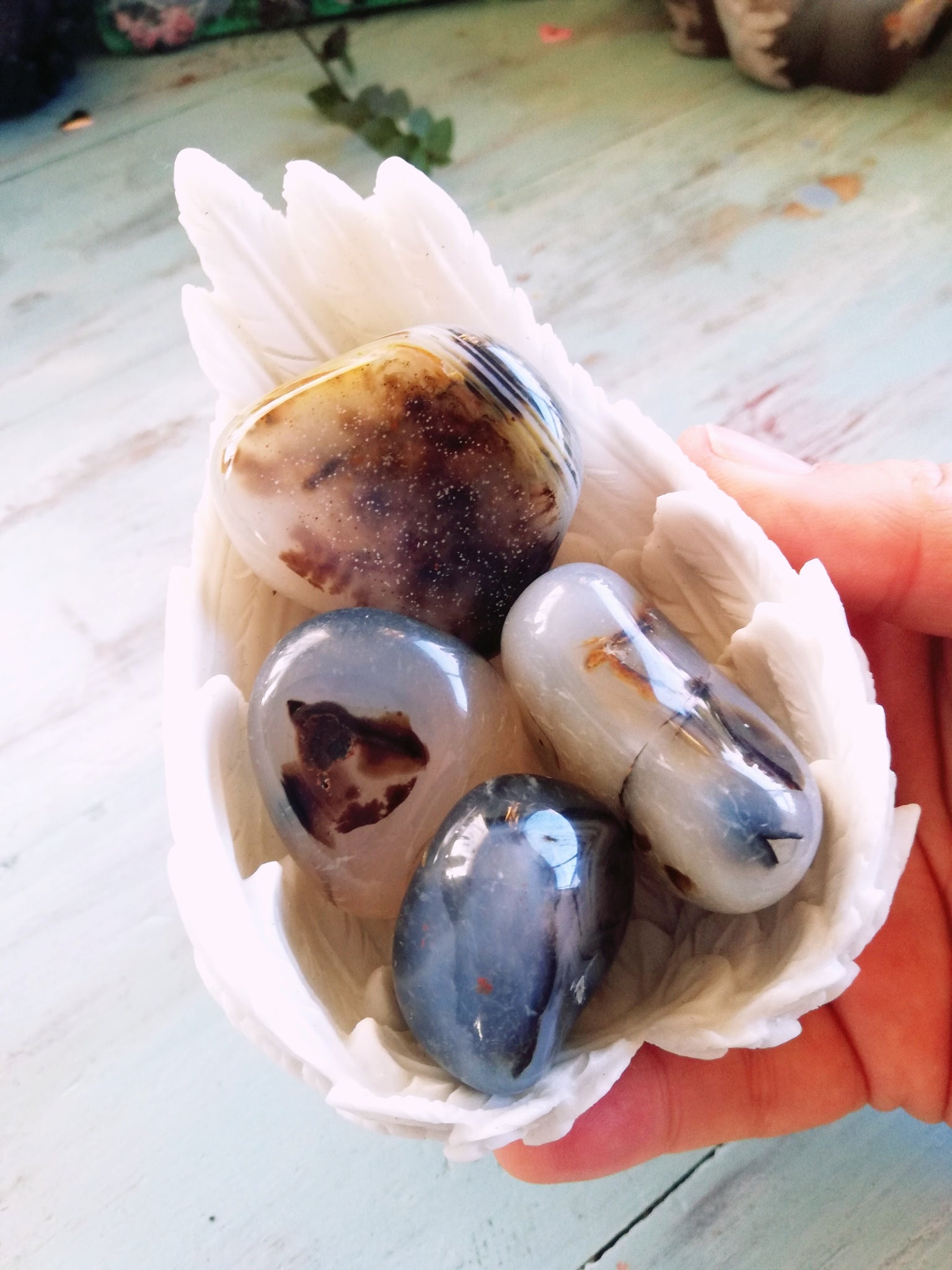 🖤Large Dendritic Agate Tumbles