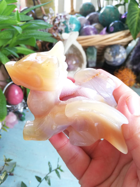 Druzy Agate Dragon