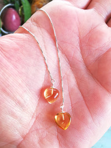 Citrine Heart Earrings